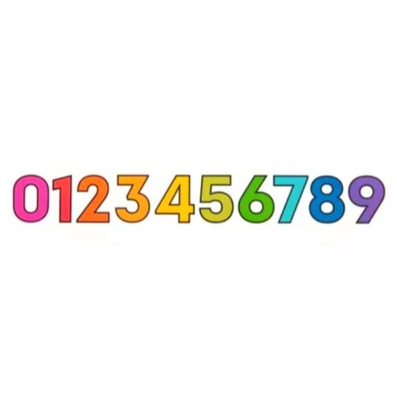 Large 12" Colorful Number Cutouts Assorted Pack Of 10 NEW Teacher Preschool Dayc - Picture 2 of 2